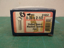 Round Head Zinc Steel Slotted Machine Screw 8-32 x 2.50" Length 83 Pcs
