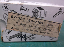 (99) 10-24 x 5/16" Tee Nuts 3 Prong ZP