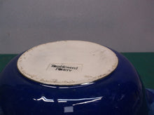 Tumbleweed Pottery Cobalt Blue Upright Chicken Cooker Roaster Ceramic Bowl-11”