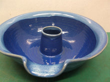 Tumbleweed Pottery Cobalt Blue Upright Chicken Cooker Roaster Ceramic Bowl-11”