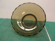 EO Brody Co. Smoke Glass Bowl Scalloped Edges Made in USA