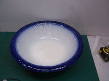 Antique 1890 England Ironstone Cobalt Blue Bowl 15" for/from Pitcher Set