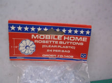 Mobile Home Clear Plastic Rosette Buttons Sealed 24pcs
