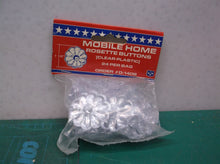 Mobile Home Clear Plastic Rosette Buttons Sealed 24pcs