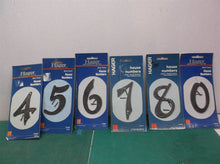 4-5-6-7-8-0 HAGER 3-1/2" HOUSE NUMBERS, BLACK HAMMERED PLASTIC
