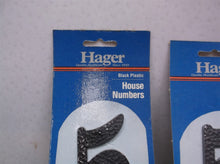 5-5-5-7 HAGER 3-1/2" HOUSE NUMBERS, BLACK HAMMERED PLASTIC