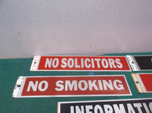 NO SMOKING NO SOLICITORS FOR RENT INFORMATION OFFICE Sign Door Stickers HY-KO