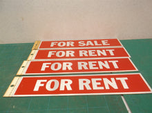 3 FOR RENT Signs & 1 FOR SALE Self Adhesive Door Sticker Brushed Aluminum HY-KO