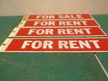 3 FOR RENT Signs & 1 FOR SALE Self Adhesive Door Sticker Brushed Aluminum HY-KO