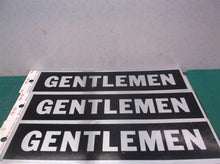 (FIVE) Hy -Ko 2 x 8" Self Adhesive Aluminum Sticker Business Door Sign GENTLEMEN