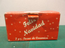 MULBERRY Mug Home Collection Tea / Coffee Cup Feliz Navidad Christmas Red Green