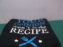 Funny Kitchen Apron Grilling Bag 100% Cotton Your Opinion wasn't in the Recipe
