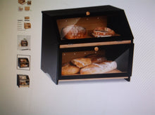 Homekoko BAMBOO DOUBLE LAYER BREAD BOX STORAGE 504635 Black