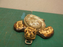 Wooden Sea Turtle with Abalone Shell wall decor from Los Cabos 5"x5"