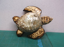 Wooden Sea Turtle with Abalone Shell wall decor from Los Cabos 5"x5"