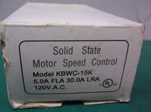 GREENHECK SOLID STATE MOTOR SPEED CONTROL KBWC-15K 5.0A FLA 30.0A LRA 120VAC