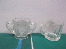 2 toothpick holders glass & crystal 2"x2" each