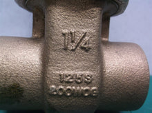 1-1/4" Brass Gate Valve - 200 WOG, NEW OLD STOCK