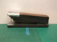 Genuine ACCO 20 Brown Wood Grain Chrome Beige Vintage Desk Stapler - Tested