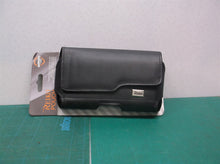 Reiko Horizontal Leather Pouch with Z Lid Pattern Black