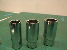 3-Piece Standard Spark Plug Socket Set 3/8" Drive 5/8"-18mm 3/4"-19mm 13/16"21mm