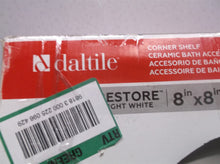 Daltile 8.5"x 8.5"x2-5/8" Ceramic Wall Mounted Corner Shelf Bright White