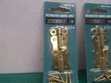 lot of 4 2-1/2 in. Bright Brass Decorative Barrel Bolt