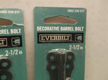 lot of 2 2-1/2 in. Oil-Rubbed Bronze Decorative Barrel Bolt