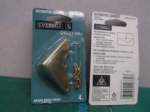 lot of 2 5/8 in. x 1-3/4 in. Bright Brass Decorative Corners 4 pack