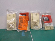 lot of 4 3-1/2 in. x 1/4 in. Satin Brass Radius Door Hinge