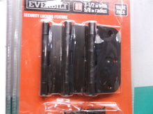 (2) 3-1/2 in. Oil-Rubbed Bronze 5/8 in Radius Security Door Hinges (3-Pack)