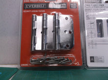 lot of 2 3-1/2 in Chrome 5/8 in Radius Security Door Hinges Value Pack (3-Pack)