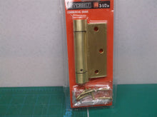3-1/2 in. Square Satin Brass Adjustable Spring Door Hinge