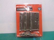 4 in. Satin Nickel Square Corner Security Door Hinges Value Pack (3-Pack)