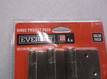 4 in. Satin Nickel Square Corner Security Door Hinges Value Pack (3-Pack)