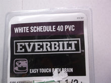 everbilt Easy Touch 1-1/2 Sch 40 White PVC Pipe Bath Waste Overflow Drain Chrome