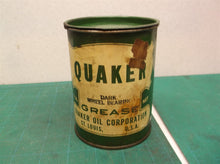 Vintage Quaker Dark Wheel Bearing Grease 1lb Metal Can Gas & Oil GD324