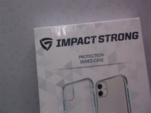 Impact Strong Clear Case with 2 Screen Protector Transparent fits iPhone 11 blue
