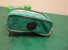 teal dog bags with poop bags for rope/leash