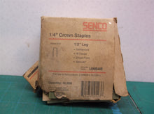 partial 3/4 box Senco L08BAB 1/4-inch Crown by 1/2-in Electro Galvanized Staples