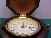 1994 Bombay Company Gimbal Dial On-Swivel Ship Clock Mahogany Box Nautical