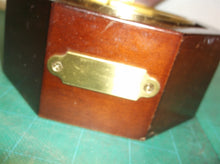 1994 Bombay Company Gimbal Dial On-Swivel Ship Clock Mahogany Box Nautical