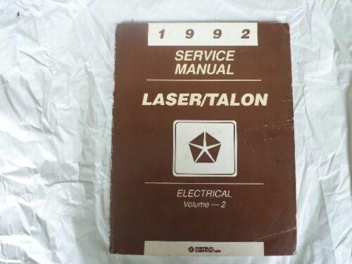 1992 Chrysler Lasor/Talon Electrical Service Manual