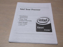 Intel Xeon Processor Installation Instruction & Logo Label