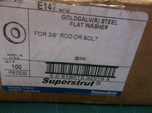 (100) E147 Superstrut Flat Steel Washer For 3/8" Rod Or Bolt