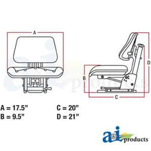 T333BU SEAT TRACTOR BLUE