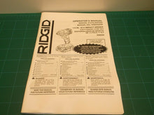 R86034 RIDGID 1/4" 18V Impact Driver Operator's Manual - ONLY