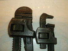 Vintage Dunlap Pipe Wrench Lot 8" & 10"