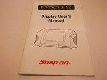 Snap-On Modis Display User's Manual Form ZEEMS300A JJ1