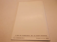 Snap-On Modis Display User's Manual Form ZEEMS300A JJ1
